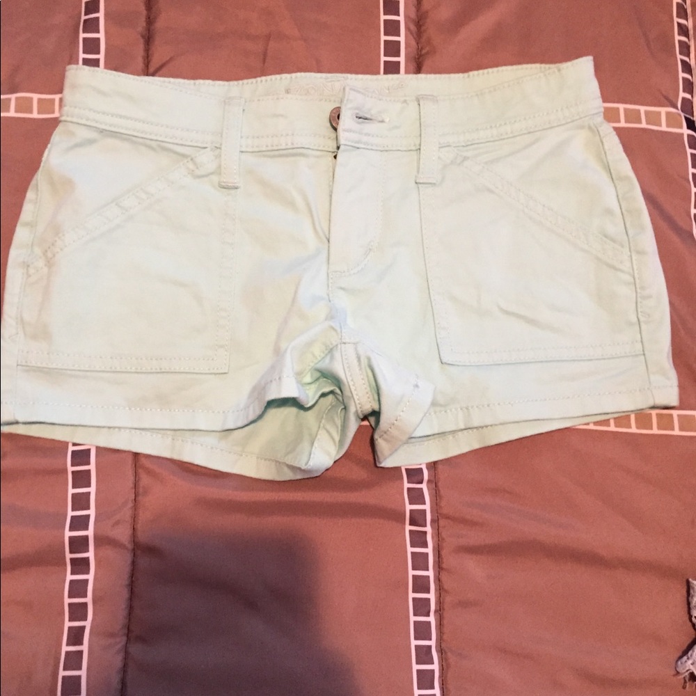 Mint green shorts